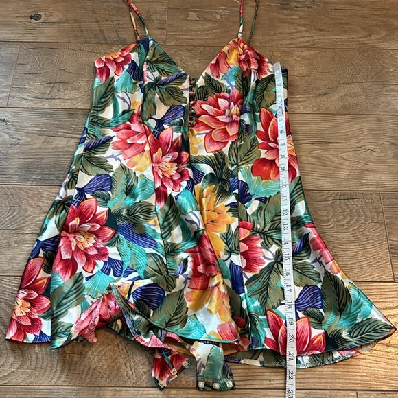 Cacique Multicolor Floral Onepiece Lingerie Women’s Small - Picture 5 of 7